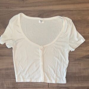 Sunday best aritzia  Button-Up Crop Top
